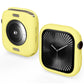 Yellow TPU half-coverage Apple Watch case with open screen and sensor cutout