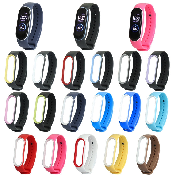 For Xiaomi Mi Band 5 Two-color TPE Replacement Strap Watchband
