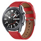 Red leather replacement watch strap with perforations and metal pin buckle