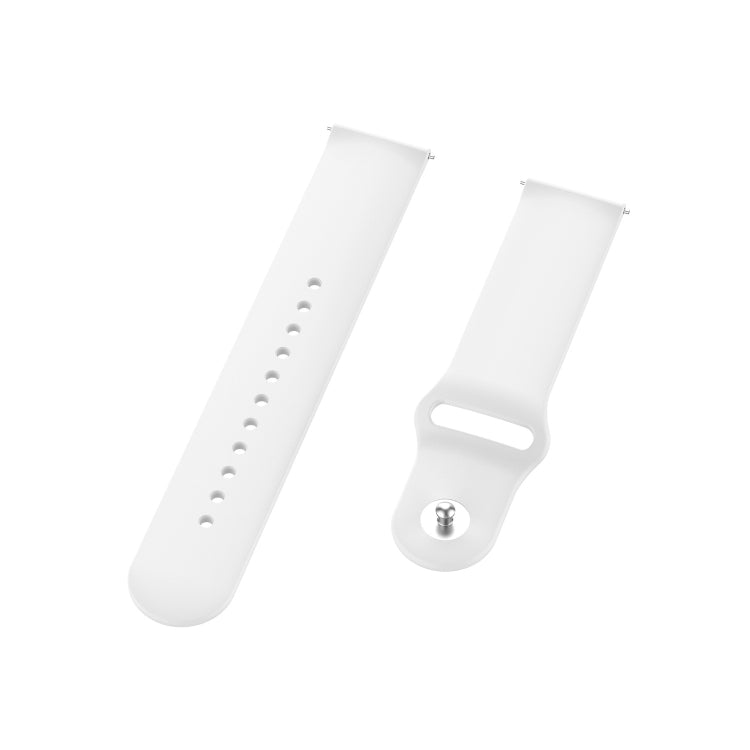 White silicone watch strap pieces with SLR buckle clasp