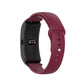 Wine red silicone smartwatch strap with metal pin buckle and adjustable holes