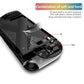 Black protective case with textured grip panels and hard shell TPU soft layer