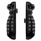 Black grippy controller side handles with X-pattern case edges