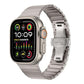 Butterfly Clasp One-Bead Titanium Alloy Watch Band, For Apple Watch 46mm / 49mm / 45mm / 44mm