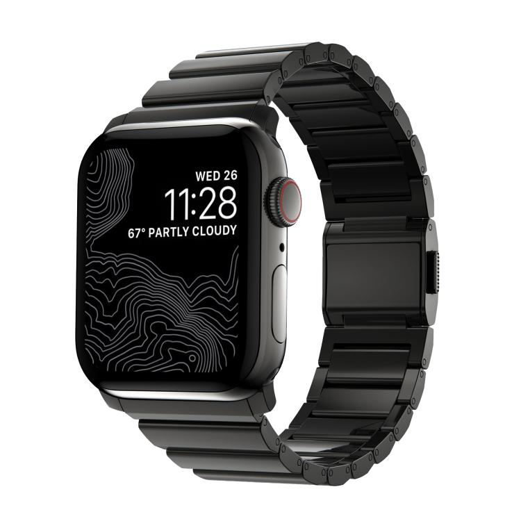 Norman Clasp One-Bead Stainless Steel Watch Band, For Apple Watch 46mm / 49mm / 45mm / 44mm
