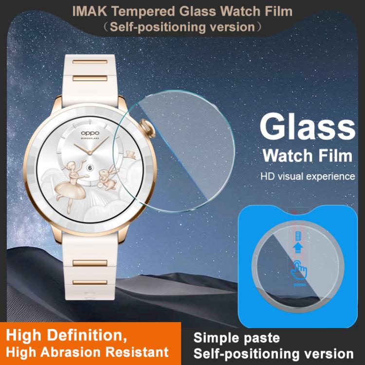 Clear watch film shown beside a watch with its self-positioning frame
