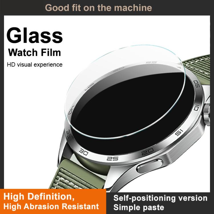 Clear tempered glass film fitted over a round watch face