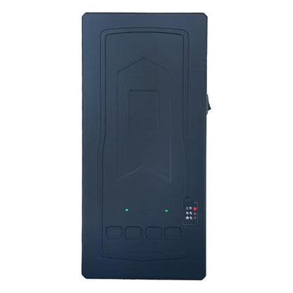 Dark blue signal jammer device with front panel lights and control buttons