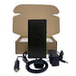 Dark blue signal jammer kit with device, cables, and power adapter in box