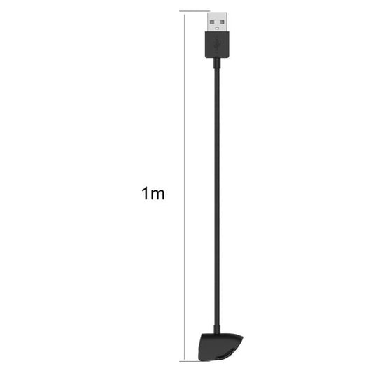 Black 1 m USB-A smartwatch charging cable with cradle