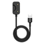 Black Galaxy Fit3 charging cable with coiled cord and USB-A plug