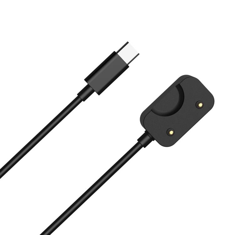 Black Galaxy Fit3 charging cable with USB-C plug and magnetic watch connector