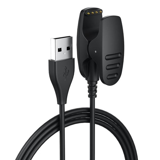 xDfind watch charging clip with USB-A plug and coiled black cable