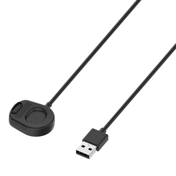 xDfind black magnetic watch charger with round contact pad and USB-A plug