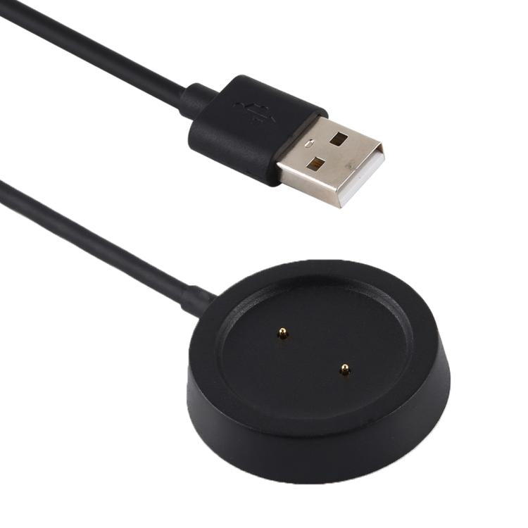Close-up of the cable's two-pin charging dock and USB-A connector