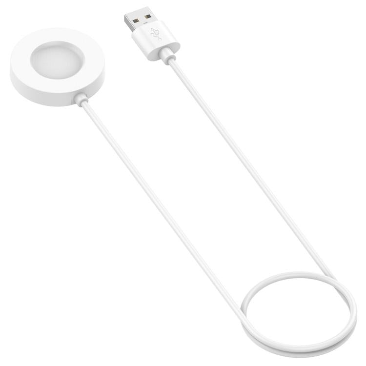xDfind charging cable with magnetic pad and USB-A connector, shown uncoiled
