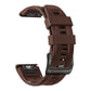 Brown silicone sport watch band with adjustment holes and buckle