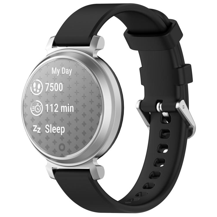 xDfind Quick Release Silver Buckle Silicone Watch Band Wristband, For Garmin Lily 2