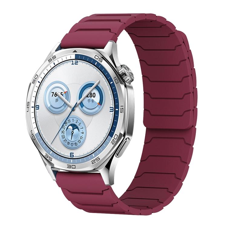 xDfind magnetic silicone watch band in wine red