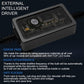 Black external LED headlight driver module with wiring and circuit board