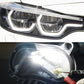 Right headlight LED lamp with white angel eye and daytime running light detail