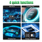 Battery monitor quick functions with four app screen views: waveform, tests, voltage acquisition