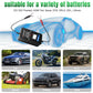 Battery monitor tester with test leads and compact black module for car and boat batteries