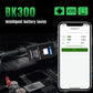 Intelligent battery tester device connected to a phone for charging test readings