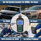 Handheld OBD2 diagnostic scan tool with color screen and connector cable