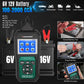OBD2 diagnostic scan tool with color screen and red/black battery clamp leads