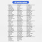 OBD2 diagnostic scanner screen with 101 function options list