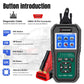 OBD2 scan tool front view with buttons and OBDII 16-pin connector illustration