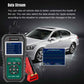 OBD2 scan tool with color display showing data stream and graphic items