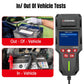 KONNWEI KW700 car battery tester standing upright with color display and red buttons