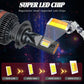 Car LED headlight bulb with dual LED chip module and orange heat ring