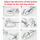 Instruction diagram for applying anti-fog sticker, showing button direction steps