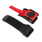 Helmet quick-release buckle clips with red strap and black plastic bases (two pieces)
