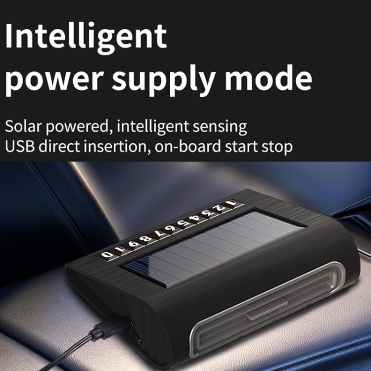Solar car air purifier with solar panel and side USB cable connection on car seat