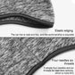 Winter riding turban headband ear warmer, heather gray close-up with black elastic trim