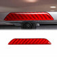 Carbon fiber trunk logo sticker, red woven strip for Tesla trunk badge