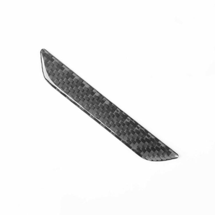 Carbon fiber trunk logo sticker strip, dark gray woven pattern