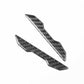 Black carbon fiber rearview mirror anti-collision stickers, two inserts
