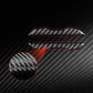 Red carbon fiber rearview mirror anti-collision stickers, 2-piece set