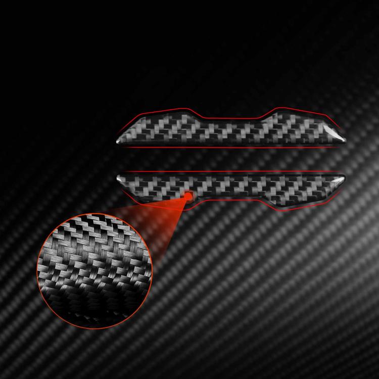 Red carbon fiber rearview mirror anti-collision stickers, 2-piece set
