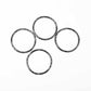 Set of 4 wheel hub decoration rings, round carbon-fiber style frames