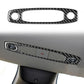 Black carbon-fiber reading light panel sticker with round lamp holes