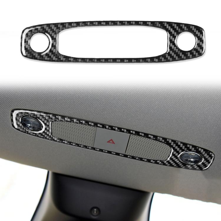 Black carbon-fiber reading light panel sticker with round lamp holes