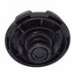 Car radiator cap interior with screw-thread opening and embossed “200” center