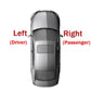 Vehicle diagram showing rear bumper fog light positions: driver left, passenger right