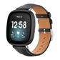 xDfind Flat Head Black Shark Fine Grain Leather Watch Band, For Fitbit Versa 4 / 3 / Sense2 / 1 20mm, For Fitbit Versa 2 / Versa / Versa Lite 22mm